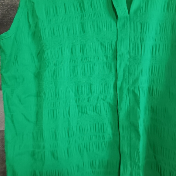 Green Mandarin Collar Blouse - Picture 3 of 6